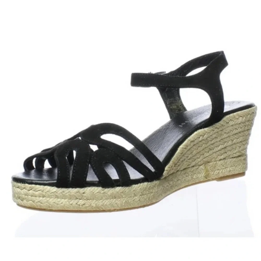 Eric Michael Marilyn Black Espadrilles Sandals 11